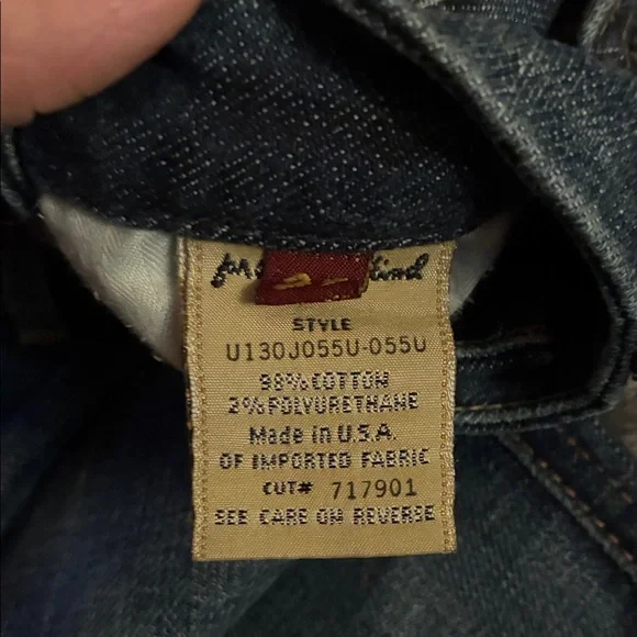 7 For All Mankind Dark Blue Flare Jeans - Picture 3 of 6